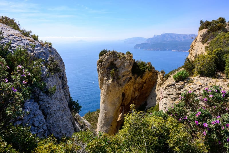 Panorama sur la Méditerranée lors d'une randonnée à Cassis