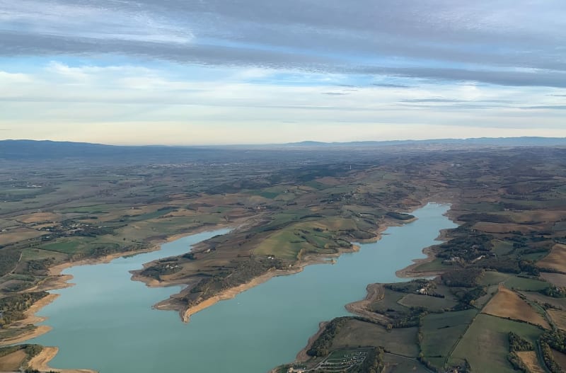 Le lac de la Ganguise vu du ciel