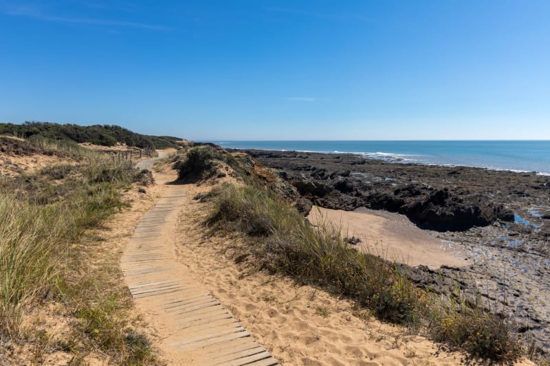 Le circuit de la pointe du Payré au dessus des falaises