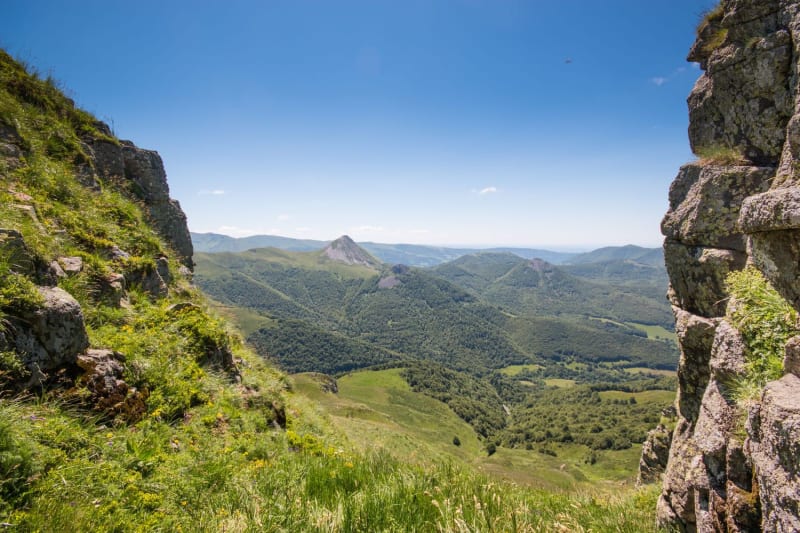 Randonnée puy Griou : Panorama des monts du Cantal