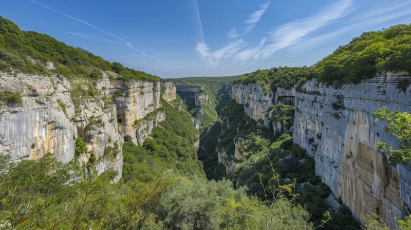 Panorama des gorges du Tarn en randonnée.