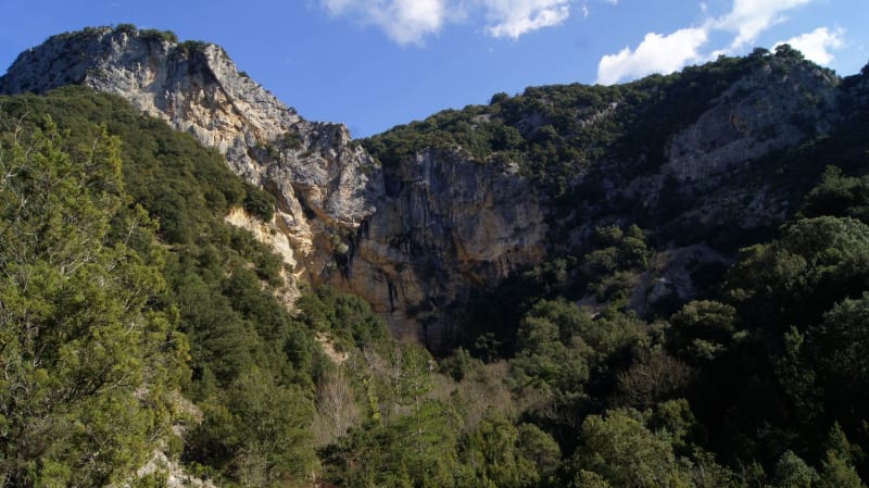 Photo de la cascade de Pissevieille en Ardèche.