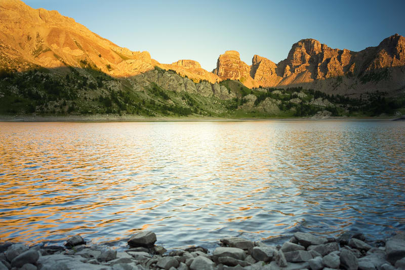 Lac d'Allos et animaux peu farouches - Allos