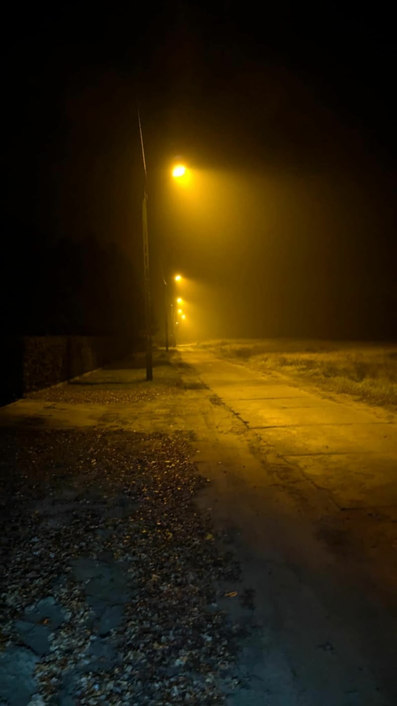 Trasa Lublinek wieczorem - Łódź-Polesie