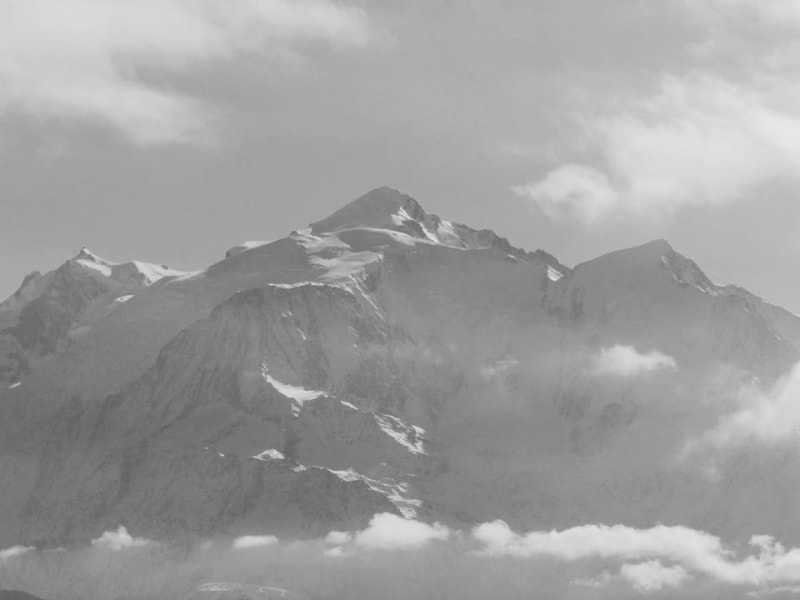Mise en scène du Mont Blanc et refuges autour de Sallanches - Hameau de Burzier