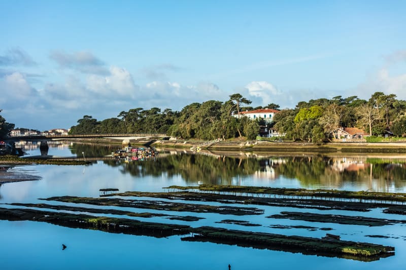 Lac d'Hossegor, relié à la mer par canal ombilical - Soorts-Hossegor