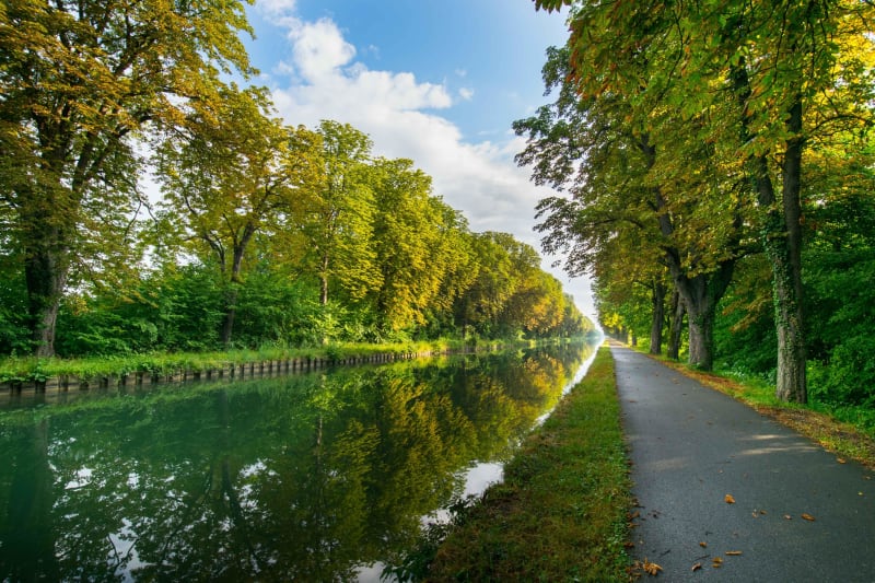 Canal des Moulins de Sauvage à VTC - Saint-Just-Sauvage