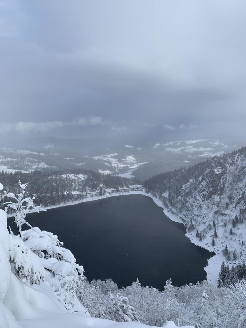 Vues d'exception et raquettes autour des lacs Blanc et Noir - Orbey