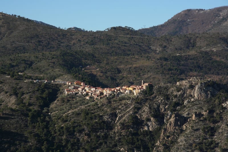 Mont Grazian depuis Piène-Haute et vallée de la Bévéra - Breil-sur-Roya