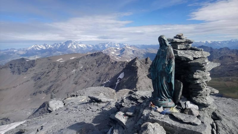 Aiguille de la Grande Sassière en zijn sublieme uitzicht op de Alpen - Le Saut, Tignes