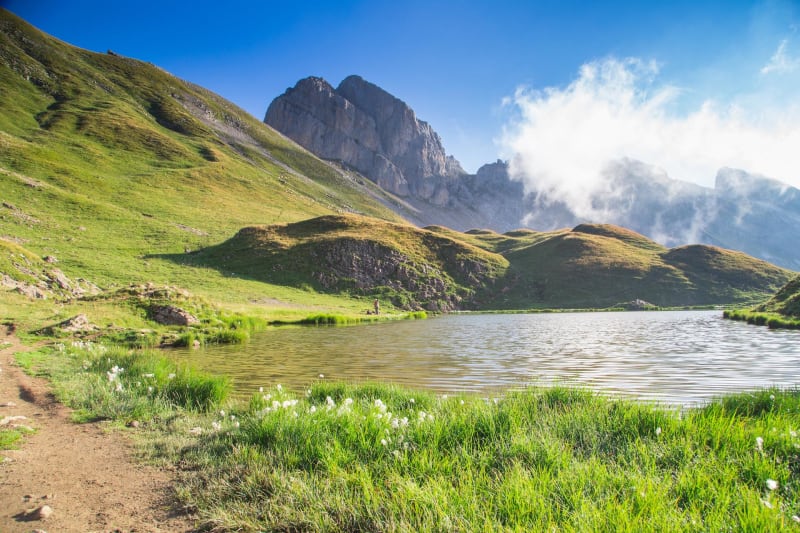 Lac de Peyre depuis le col de Colombière - Le Reposoir