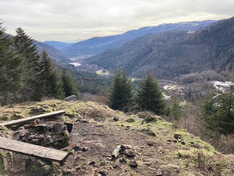 Superbe lac d'Alfeld et son panorama sur les Vosges - Sewen