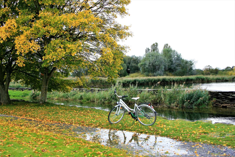 Petit port préservé et boucle le long de la Loire à VTT - Bouguenais