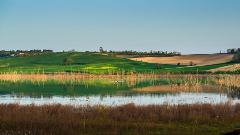 Belflou, tour du lac de la Ganguise à VTT et base d'ULM - Belflou