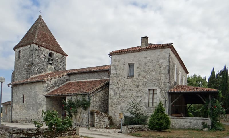 Sainte-Colombe-de-Villeneuve, vers l'église du Laurier - Sainte-Colombe-de-Villeneuve
