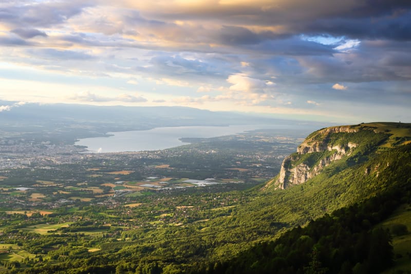 Le Salève, le Grand Piton et le lac Léman - Le Sappey
