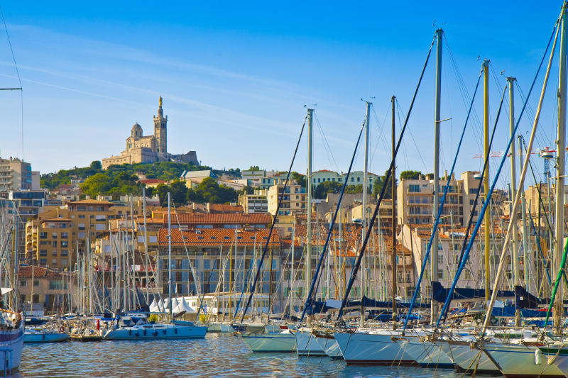 Vieux-Port et sublime Notre-Dame de la Garde - Marseille
