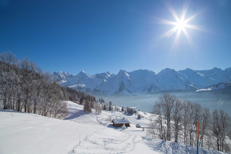 Vues enneigées et rando raquettes au Grand-Bornand - Le Grand-Bornand