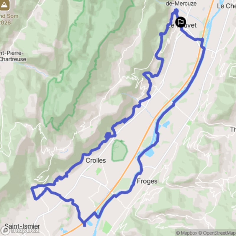 Tour de VTT en Plaine du Grésivaudan en attendant que la neige fonde - Le Touvet