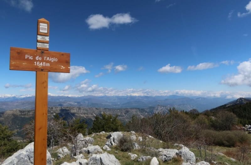 Pic de l’Aiglo depuis le col de Bleine - Saint-Auban