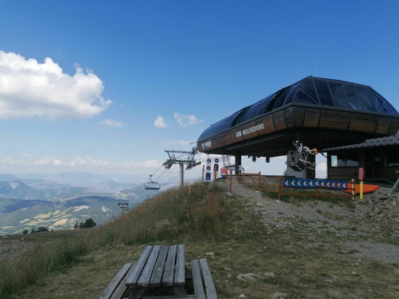 Retour station depuis le télésiège du belvédère - Montclar