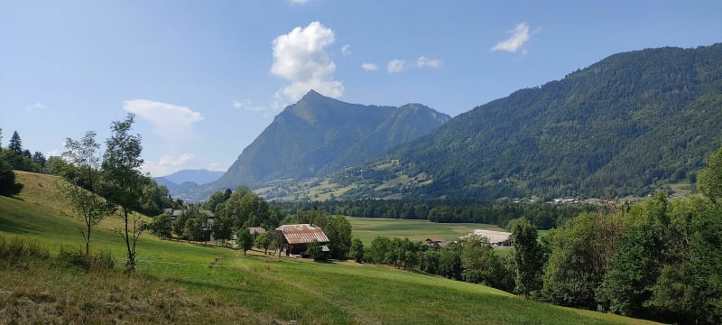 Morillon vers Rivière Enverse le long du Griffe - Verchaix