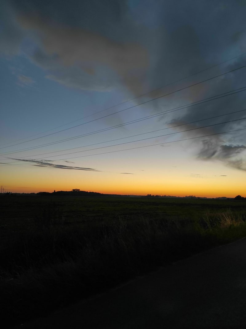 Marche entre chemin et route de campagne. - Darvoy