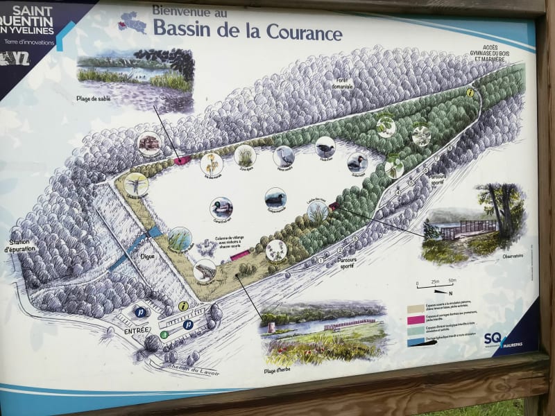 Boucle près du bassin de la Courance - Maurepas