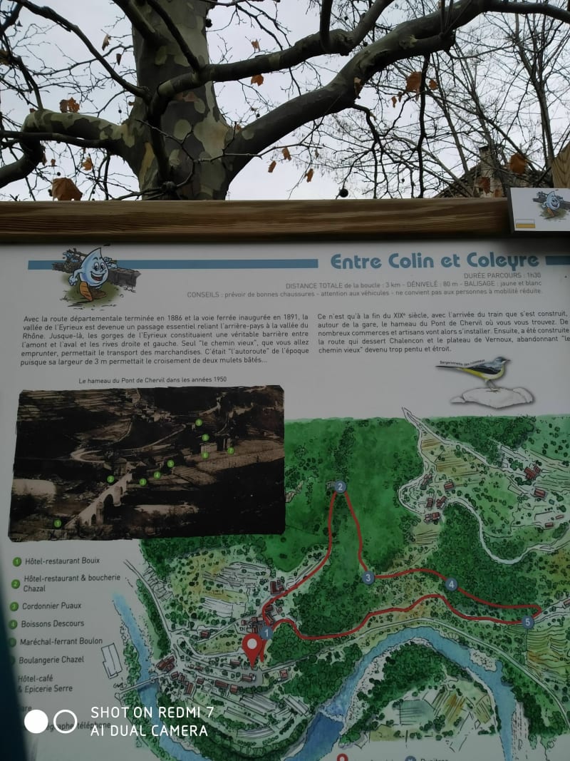 Balade en vallée de l'Eyrieux du Pont de Chervil - Chalencon