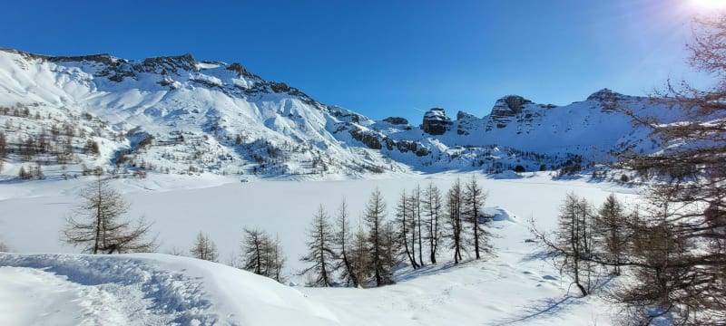 Sneeuwschoenwandelen bij Lac d'Allos - Allos