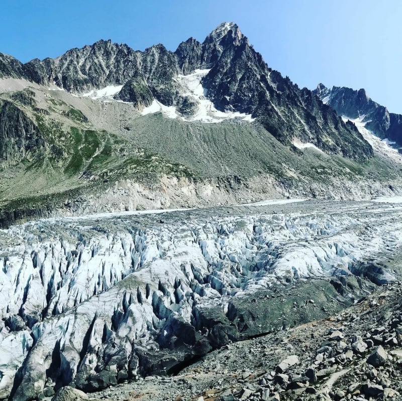 Le glacier d'Argentiere depuis le camping. - Chamonix-Mont-Blanc