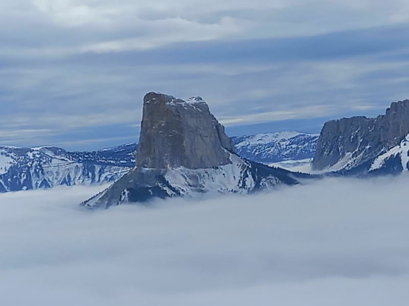 Le Baconnet en traversée depuis le col de l'Allimas - Gresse-en-Vercors