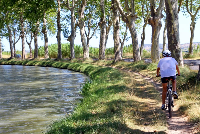 Le canal du midi de Trèbes à Sallèles d'Aude - Trèbes