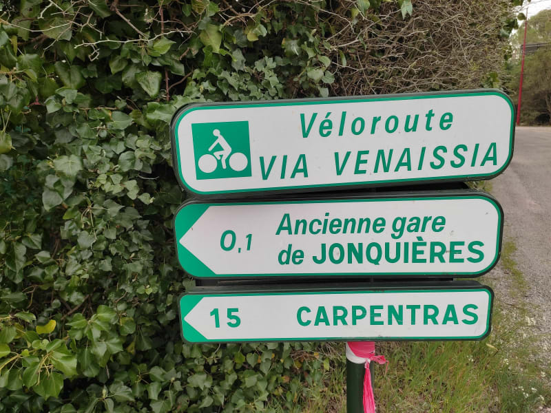 Via Venessia de Jonquières à Carpentras en VTc - Jonquières