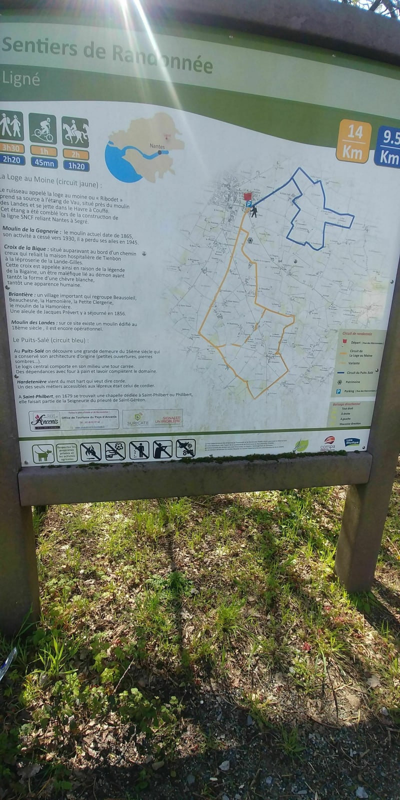 Circuit le Puits-Salé par la Hardetenière à Ligné - Ligné