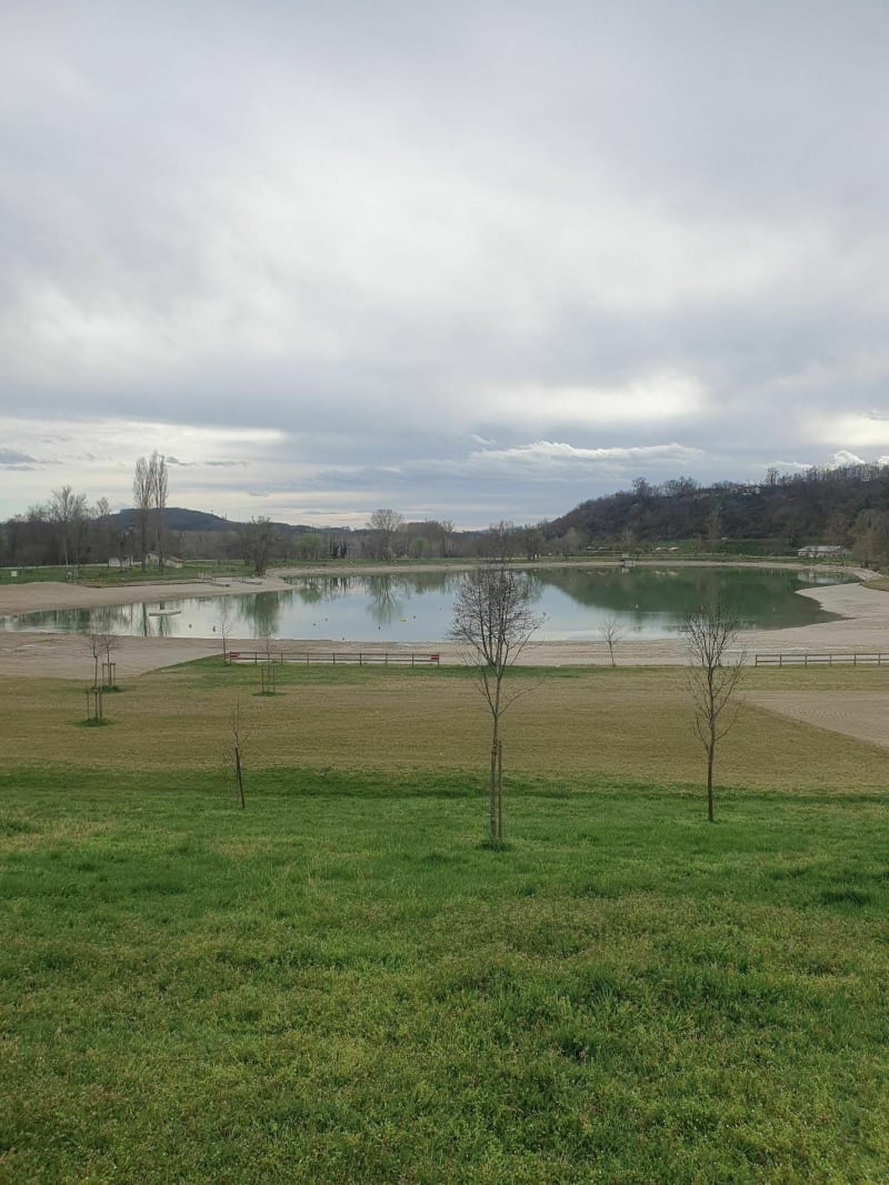 Parcours dans la Drôme des collines et du lac de Champos - Bathernay