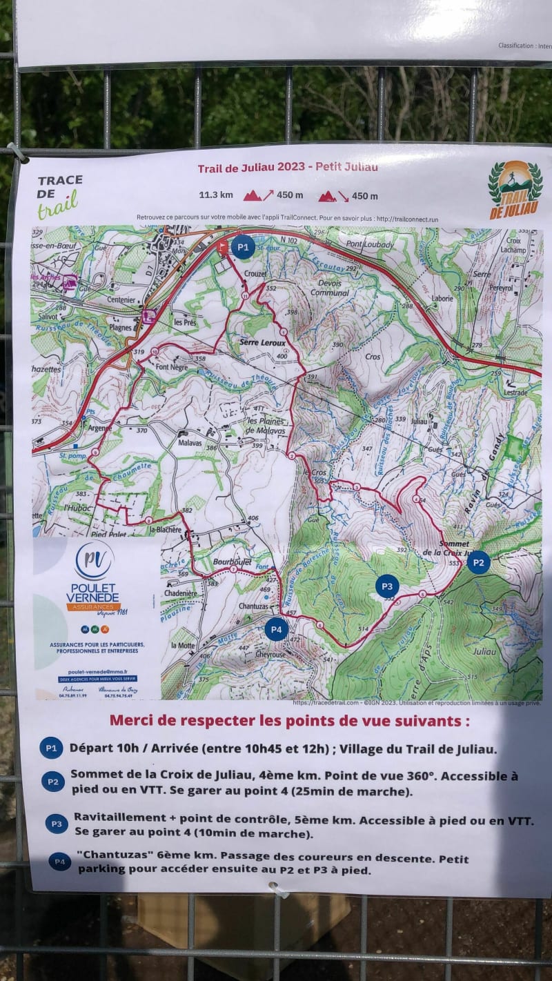 Sommet de la Croix Juliau par Serre Leroux - Saint-Jean-le-Centenier