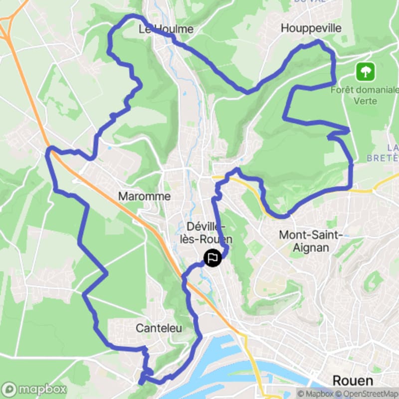 Sortie en partant de Déville - Déville-lès-Rouen