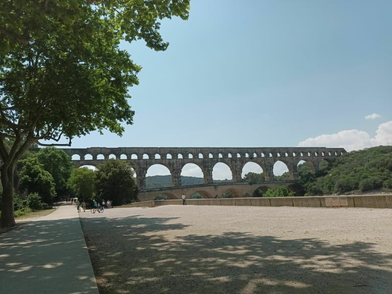 Balade roulante en passant par le pont du Gard - Bezouce