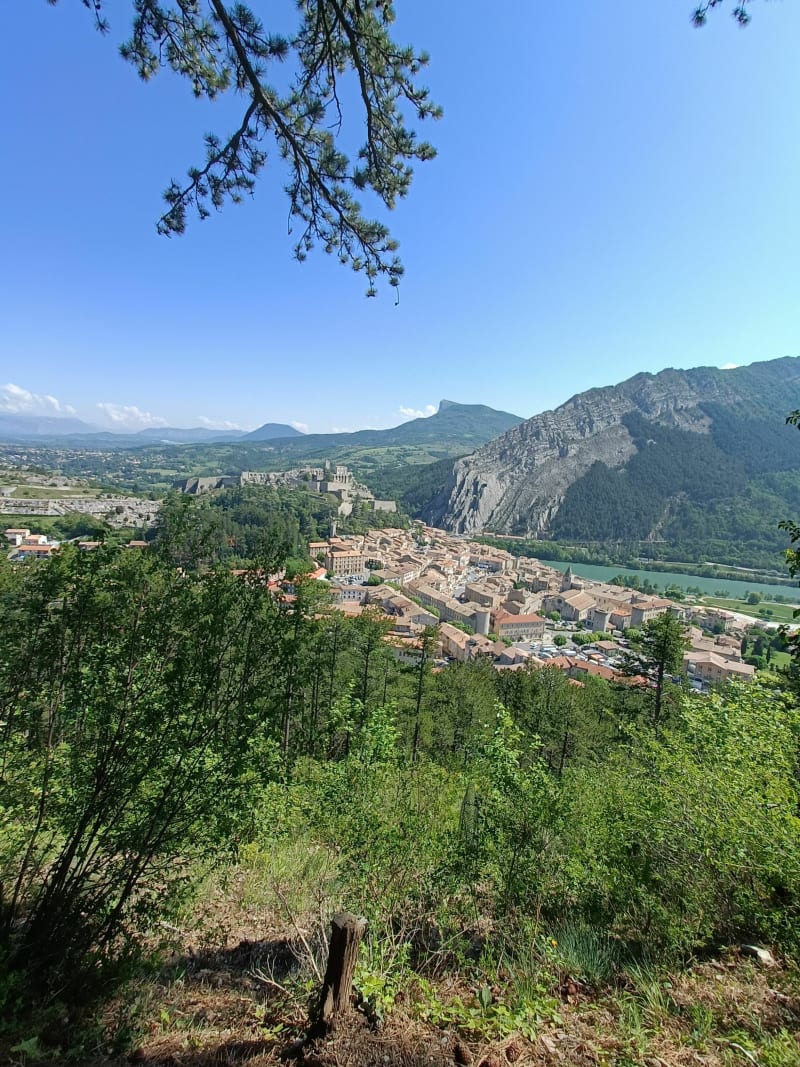 Montée du Molard, retour vers plan d'eau des Marres - Sisteron