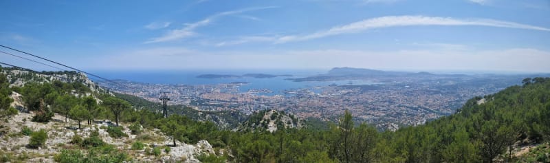 De afdaling van Mont Faron naar het vertrekstation - Toulon