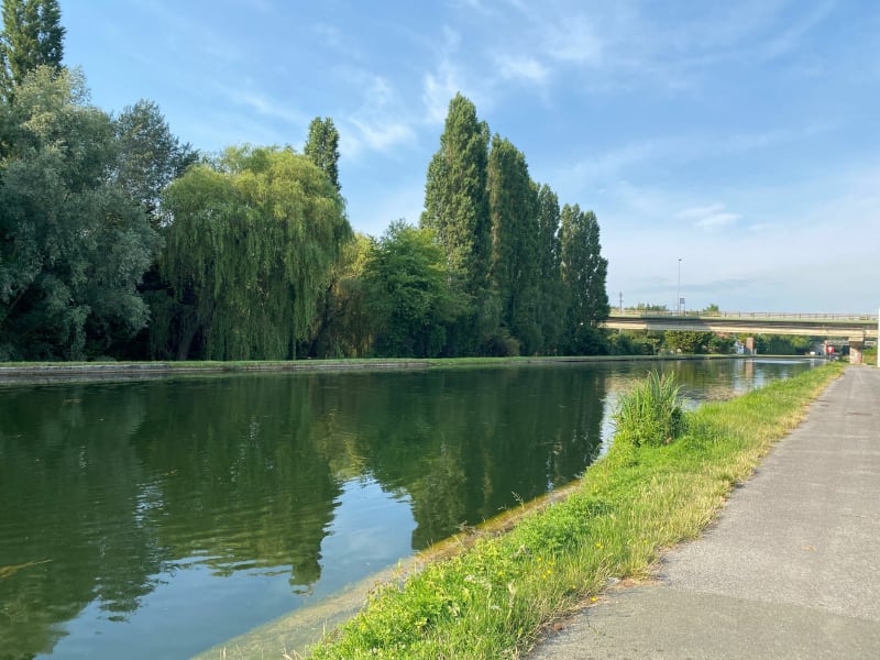 Balade vélo sur le chemin de halage ,à saint Quentin - Saint-Quentin