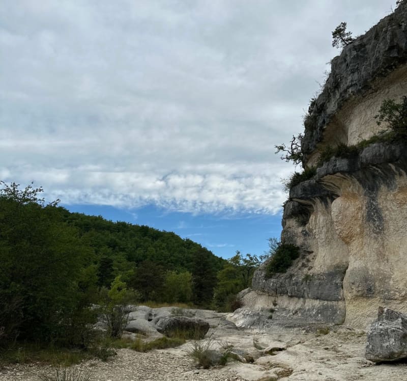 Le Saut du Moine depuis Boulinette à vélo - Simiane-la-Rotonde