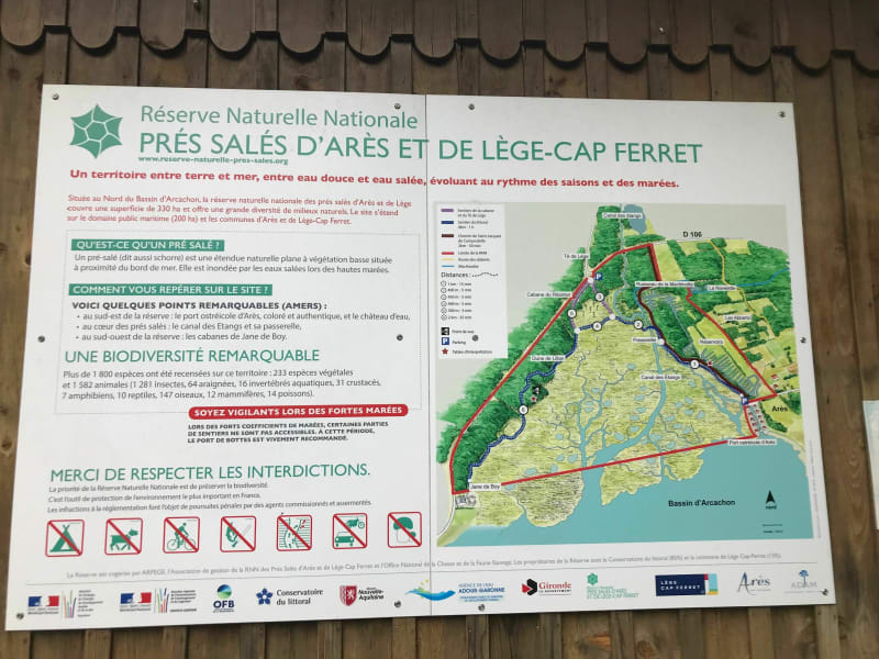 Réserve naturelle dès près salés : du Résinier à Arès - Lège-Cap-Ferret