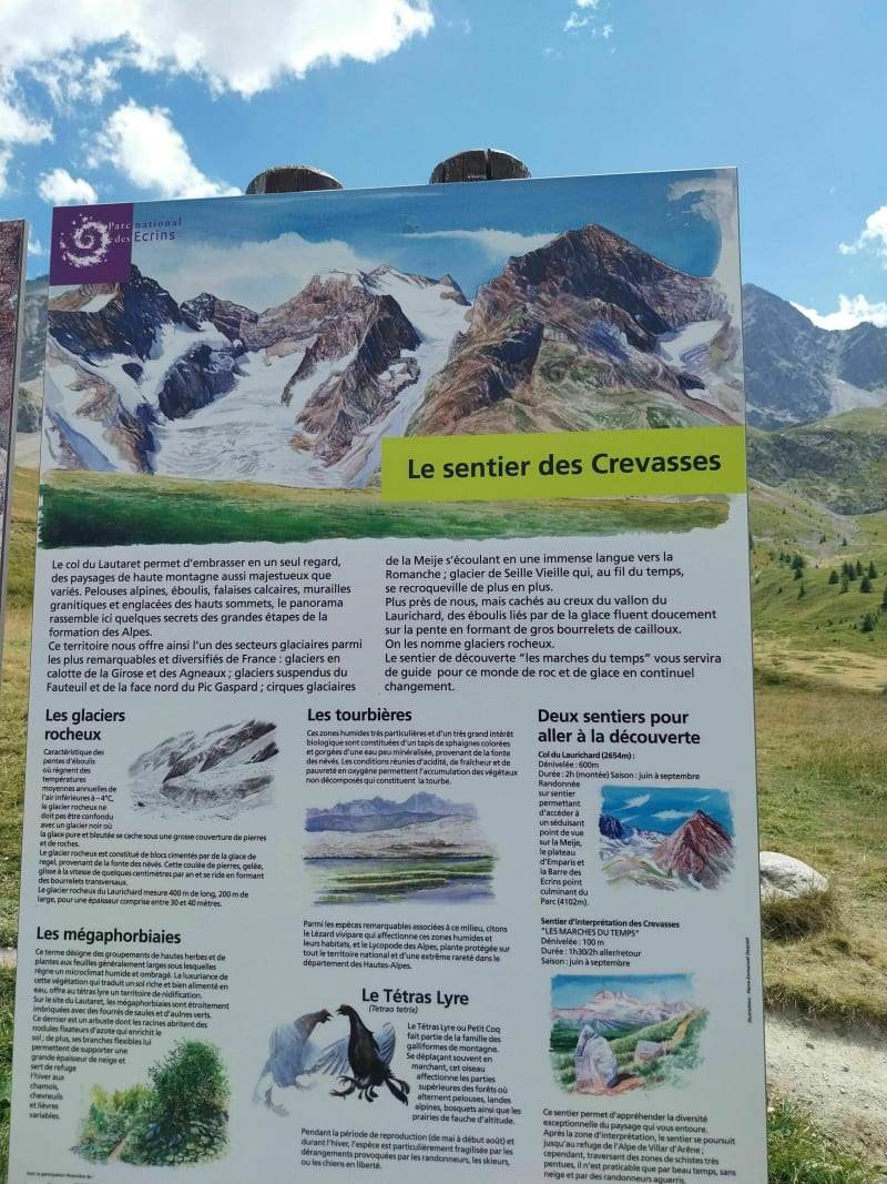 Sentier des crevasses dans les Hautes Alpes. - Villar-d'Arêne