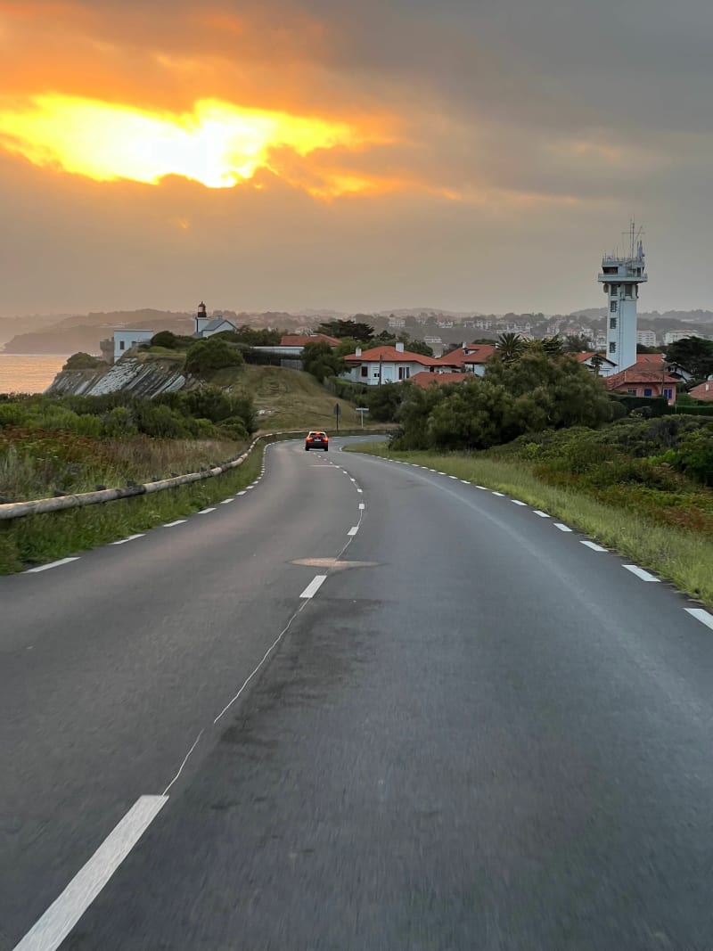 Vélo de route entre France et Espagne avec de superbes vues - Hendaye