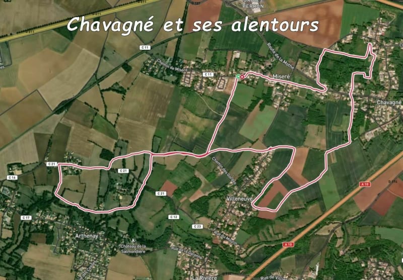 Balade autour Chavagné par Miseré - La Crèche