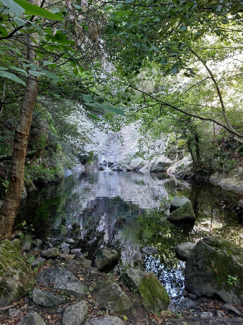 Cascade et vue du Pic de Garce - Céret