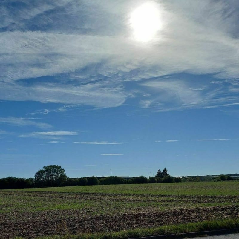 Vélo sur route de campagne à Neuville-aux-Bois - Neuville-aux-Bois