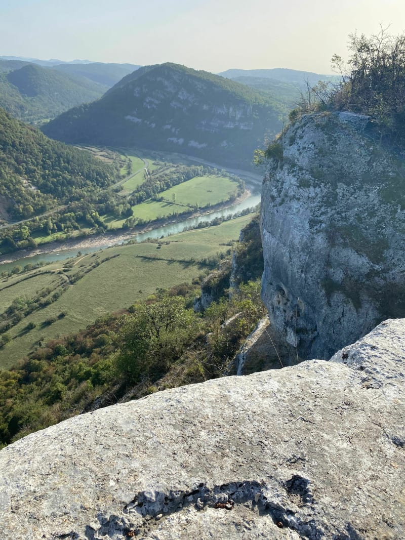 Les rochers de Jarbonnet depuis Cize, par le Coulou - Cize